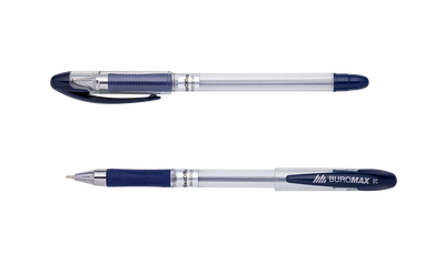 Ручка масляная MaxOFFICE, 0,7 мм, рез. грип, пласт. корпус, синие чернила BM.8352-01 фото