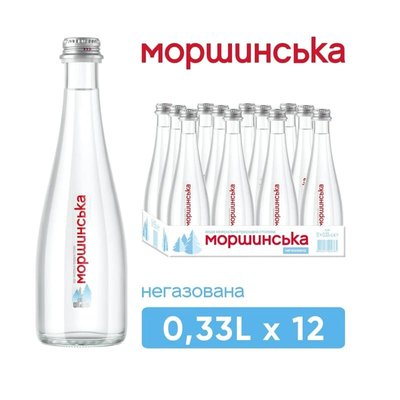 Вода Моршинская Premium без газа в стеклянной бутылке 0.33 л, 12 шт/упаковка 00581 фото
