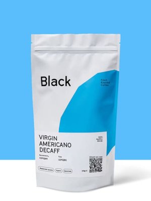 Кофе свежей обжарки Black Virgin Americano Decaff (без кофеина) 1 кг 51008 фото