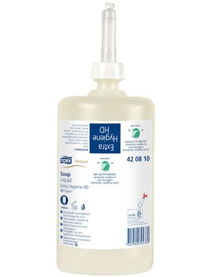 Жидкое мыло для рук Tork Premium с улучшенными гигиеническими свойствами, 1 л 420810 фото