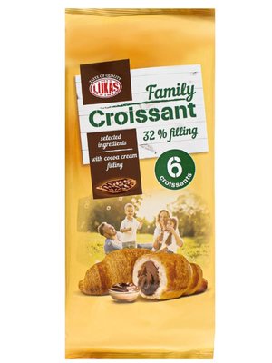 Круасани Лукас з начинкою какао-крем, 6х45 г, упаковка 270 г 05399 фото