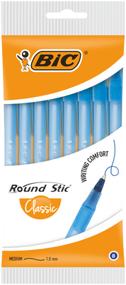 Ручка "Round Stic", синя, 8шт в блістері bc928497 фото