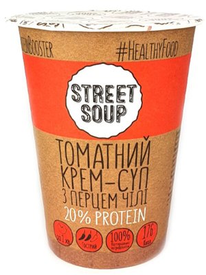 Томатный крем-суп с перцем чили Street Soup быстрого приготовления 50 г 70153 фото