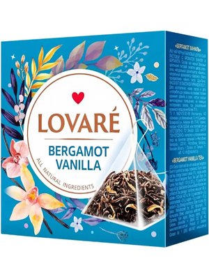 Чай чорний Lovare Bergamot Vanilla 30 г, 15 пакетів 76418 фото