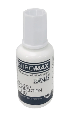 Корректирующая жидкость с кисточкой, JOBMAX, 20 мл BM.1003 фото