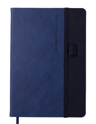 Блокнот діловий RECORD А5, 96 арк., чистий, обкл. штучна шкіра, синій BM.295010-02 фото