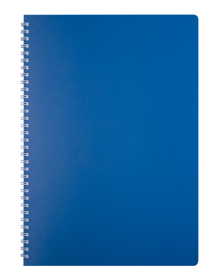 Зошит на пруж. CLASSIC А4, 80 арк, кл., синій, пласт.обкл. BM.2446-002 фото