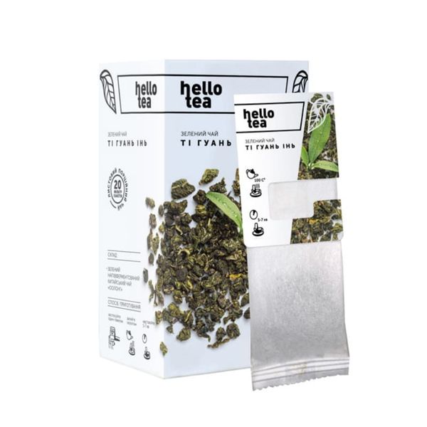 Чай пакетований Hello tea Зелений Ті Гуань Інь 20 пак 50077 фото