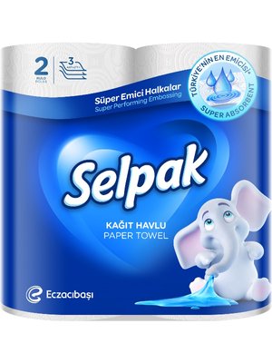 Кухонное полотенце SELPAK 2 рул/упаковка (12шт/ящ) 15029 фото