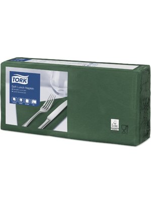 Обеденные салфетки Tork Advanced Soft, 3 слоя, 150 шт, 33х33 см, зеленые 477413 фото