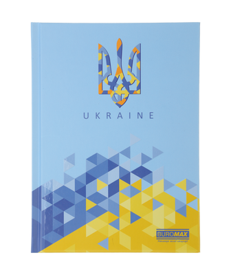 Блокнот UKRAINE, А5, 96 л., клетка, твердая картонная обложка, голубой BM.24511101-14 фото