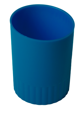 Стакан пластиковый для письменных принадлежностей, JOBMAX, синий BM.6351-02 фото