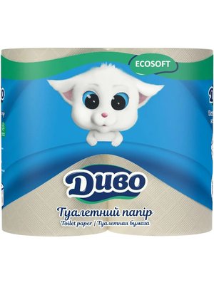 Туалетний папір Диво Ecosoft 2 шари, 4 рул\упаковка 31892 фото