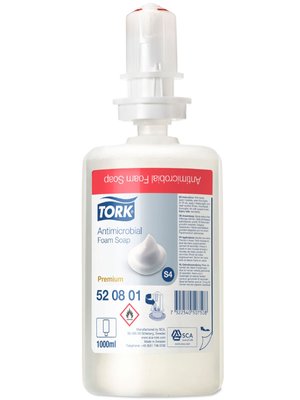 Мило-піна для рук Tork Premium антибактеріальне, 2500 порцій, 1 л 520801 фото