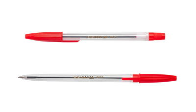 Ручка шариковая CLASSIC (тип "корвіна"), 0,7 мм, пласт.корпус, красные чернила BM.8117-03 фото