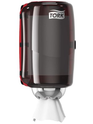 Диспенсер Tork Perfomance Міні для материала для протирания в рулонах с центральной вытяжкой, красно-черный 658008 фото