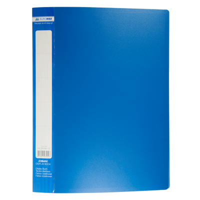 Папка пластиковая с 30 файлами, JOBMAX, А4, синяя BM.3611-02 фото