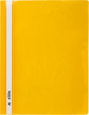 Швидкозшивач пласт. А4, PP, жовтий BM.3311-08 фото