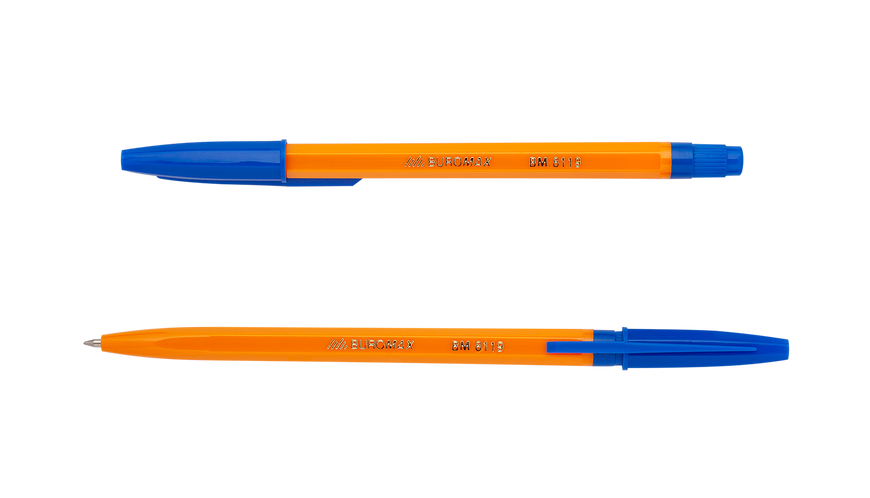 Ручка кулькова ORANGE, JOBMAX, синя BM.8119-01 фото
