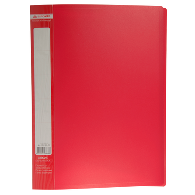 Папка пластиковая с 30 файлами, JOBMAX, А4, красная BM.3611-05 фото
