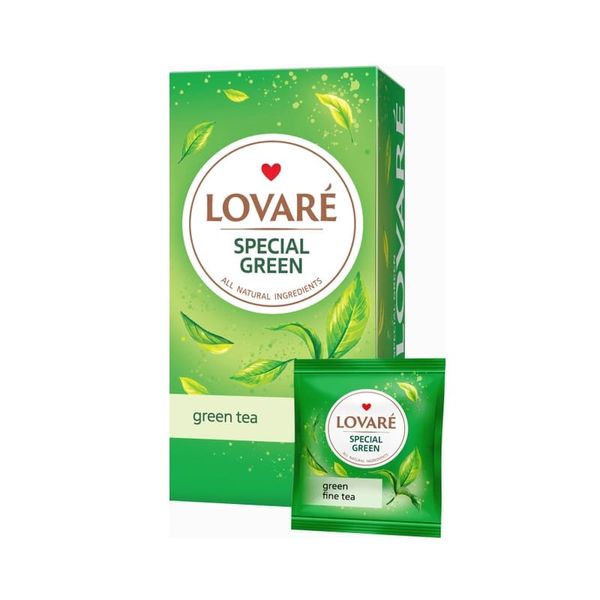 Чай зелений Lovare Special Green 24 пакети 74858 фото