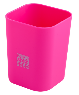 Стакан пластиковый для канц. принадлежностей, RUBBER TOUCH , розовый BM.6352-10 фото