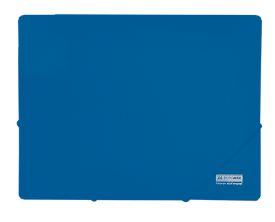 Папка на резинках, JOBMAX, А4, непрозр. пластик, синяя BM.3911-02 фото
