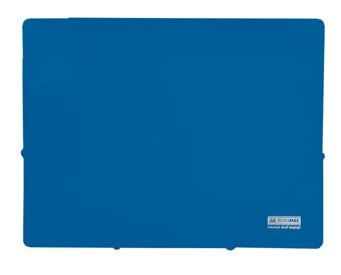 Папка на резинках, JOBMAX, А4, непрозр. пластик, синяя BM.3911-02 фото