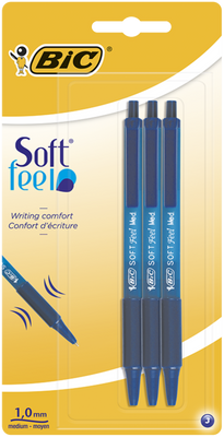Ручка "Soft Feel Clic Grip", синя, 3шт в блістері bc837396 фото