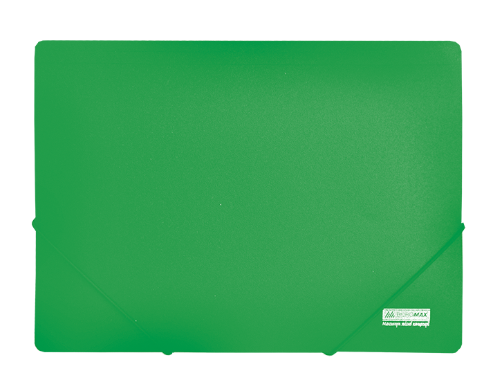 Папка на резинках, JOBMAX, А4, непрозр.пластик, зеленая BM.3911-04 фото