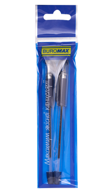 Ручка масляна MaxOFFICE, синя, 2 шт., в блістері BM.8352-01-2 фото