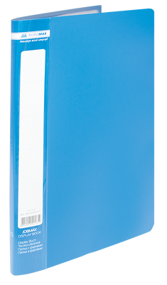 Папка пластиковая с 10 файлами, JOBMAX, А4, синяя BM.3600-02 фото