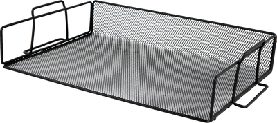 Лоток для бумаг горизонтальный, металлический, черный BM.6251-01 фото