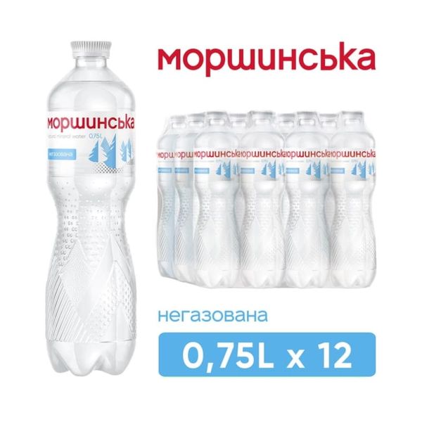 Вода Моршинська 0,75 л негазована, упаковка 12 пляшок 00659 фото