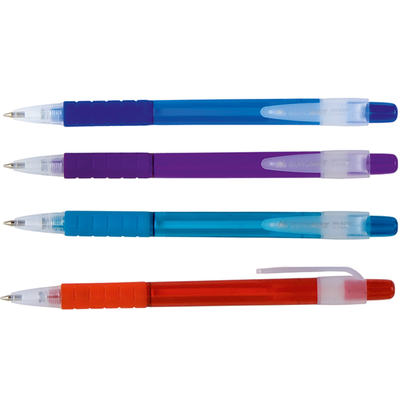 Ручка шариковая автоматическая CRYSTAL, 0,7 мм, пласт.корпус, рез.грип, синие чернила BM.8200 фото