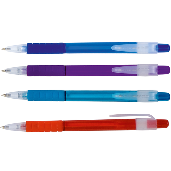 Ручка шариковая автоматическая CRYSTAL, 0,7 мм, пласт.корпус, рез.грип, синие чернила BM.8200 фото