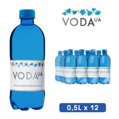 Вода VodaUA негазована 0.5 л, упаковка 12 пляшок 00255 фото