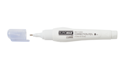 Корректор-ручка, 8 мл, Jobmax, спиртовая основа, металлический наконечник BM.1033 фото