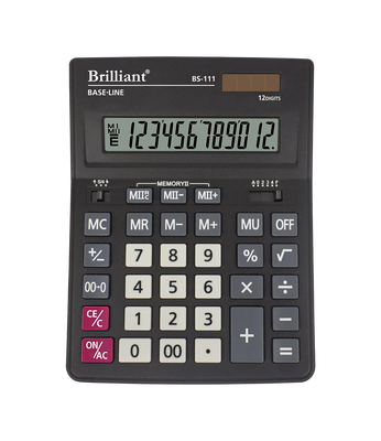Калькулятор настільний BS-111 12 р., 2-пит BS-111 фото