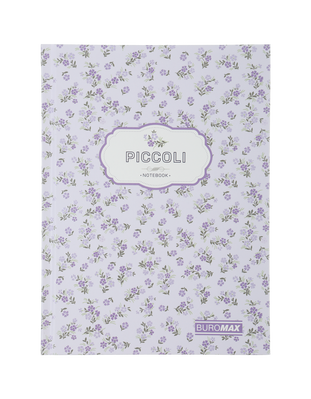 Записная книжка PICCOLI, А5, 80 арк., клітинка, інтегральна обкладинка, лавандовий BM.24522101-39 фото