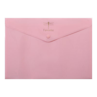 Папка-конверт на кнопке FAVOURITE, PASTEL, A4, розовая BM.3953-10 фото