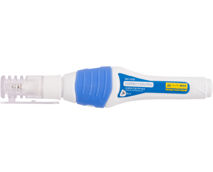 Корректор-ручка, 8 мл, эмульс. основа, металлический наконечник, резиновый грип BM.1035 фото