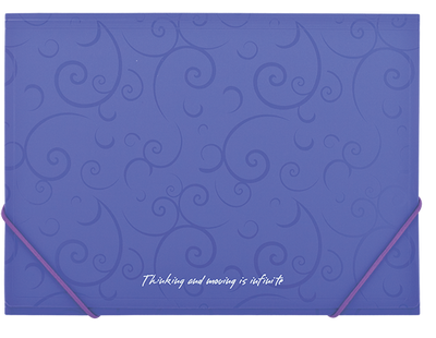Папка пласт. А4 на гумках, BAROCCO, фіолетовий BM.3914-07 фото