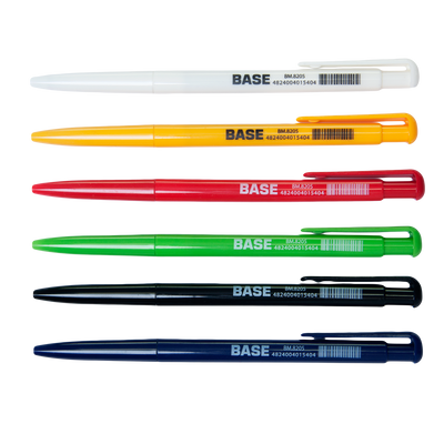 Ручка шариковая автоматическая BASE, JOBMAX, 0,7 мм, пласт. корпус, черные чернила BM.8205-02 фото