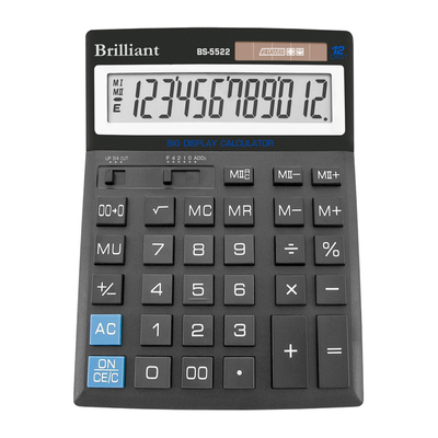 Калькулятор Brilliant BS-5522, 12 разрядов BS-5522 фото