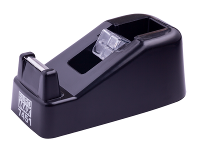 Диспенсер для канцелярского скотча (ширина до 18 мм), 122x60x50 мм, пластиковый, черный BM.7451-01 фото