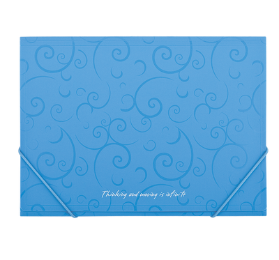 Папка на резинках, BAROCCO, А4, матовый непрозр.пластик, голубая BM.3914-14 фото