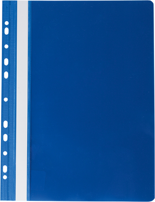Папка-скоросшиватель с механизмом "усики" PROFESSIONAL, А4, 150/180 мкм, с перфорацией, темно-синяя BM.3331-03 фото