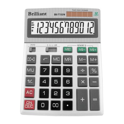 Калькулятор Brilliant BS-7722M, 12 разрядов BS-7722M фото