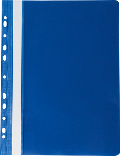 Папка-скоросшиватель с механизмом "усики" PROFESSIONAL, А4, 150/180 мкм, с перфорацией, темно-синяя BM.3331-03 фото
